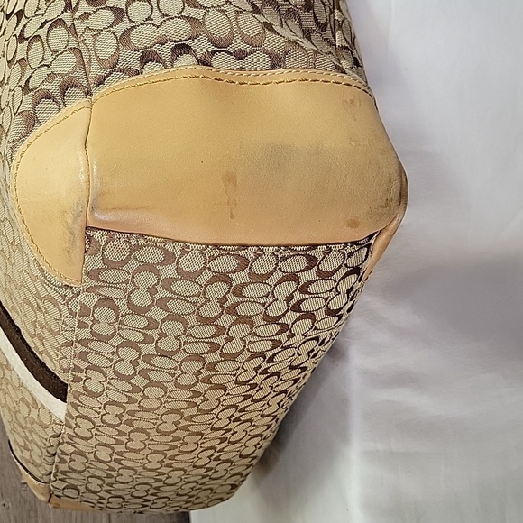 Vintage Coach Signature Canvas/Leather Crossbody Diaper Bag - Picture 9 of 16